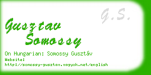 gusztav somossy business card