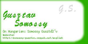 gusztav somossy business card